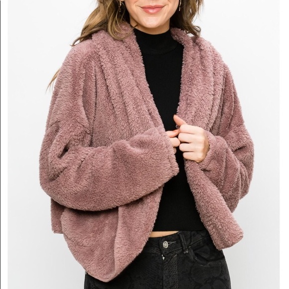 FAUX FUR HOODIE JACKET - Picture 2 of 7